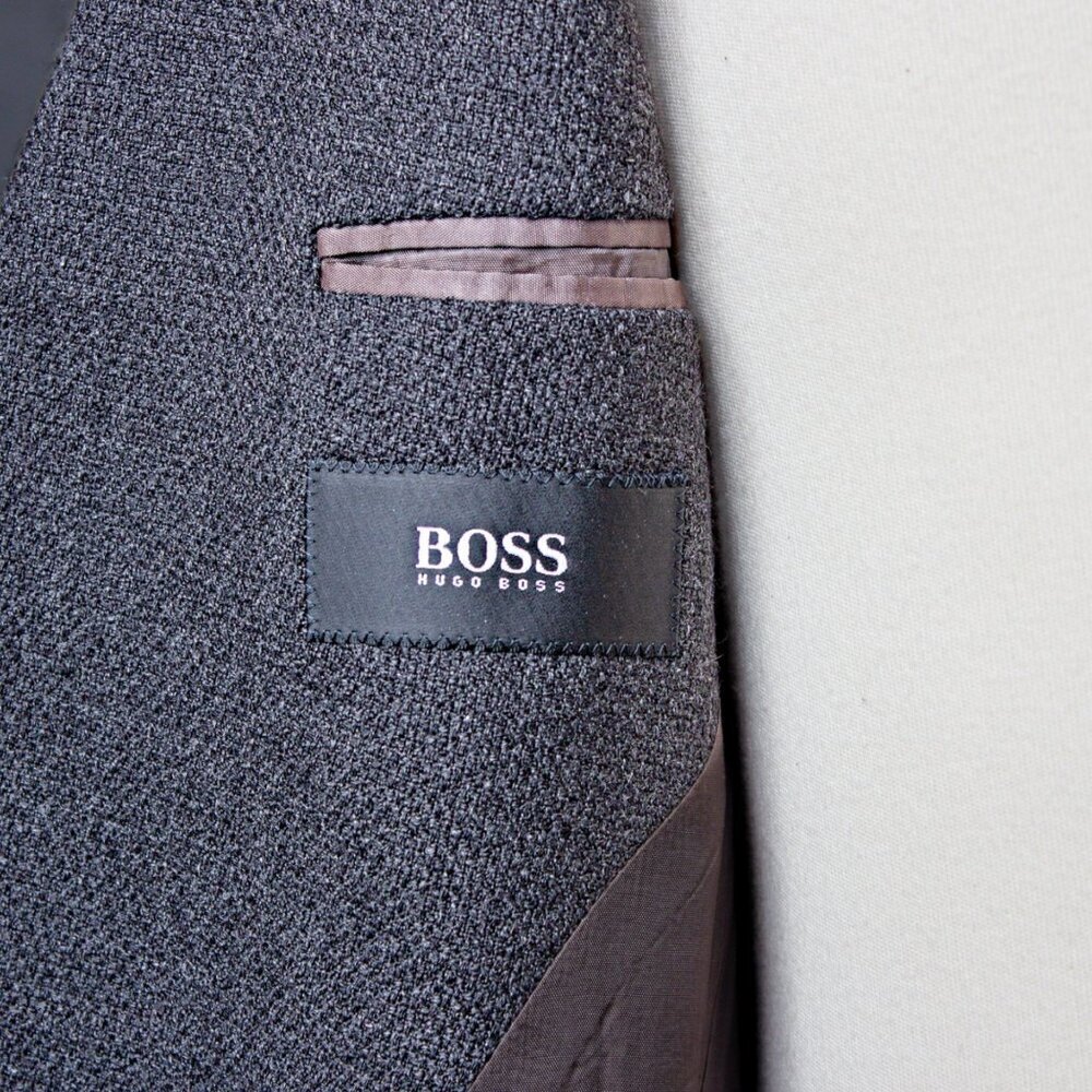Mens Wool Blend Blazer | Hugo Boss | 44 L | Classic Fit Double-Breasted 3-Button - Picture 4 of 7